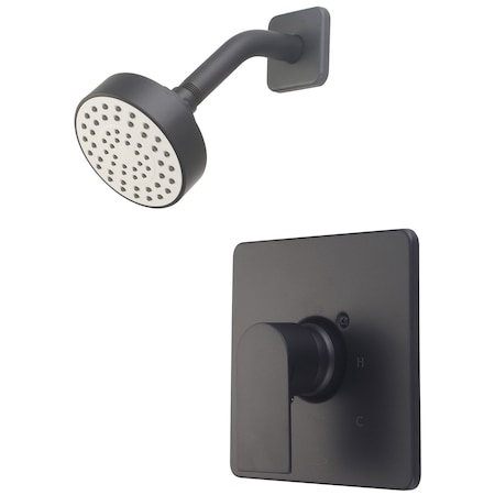 Olympia Faucets Single Handle Shower Trim Set, Wallmount, Matte Black T-23912-MB